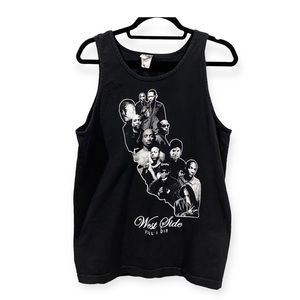 West Side Till I Die Graphic Tank Top Men’s Unisex Black Medium